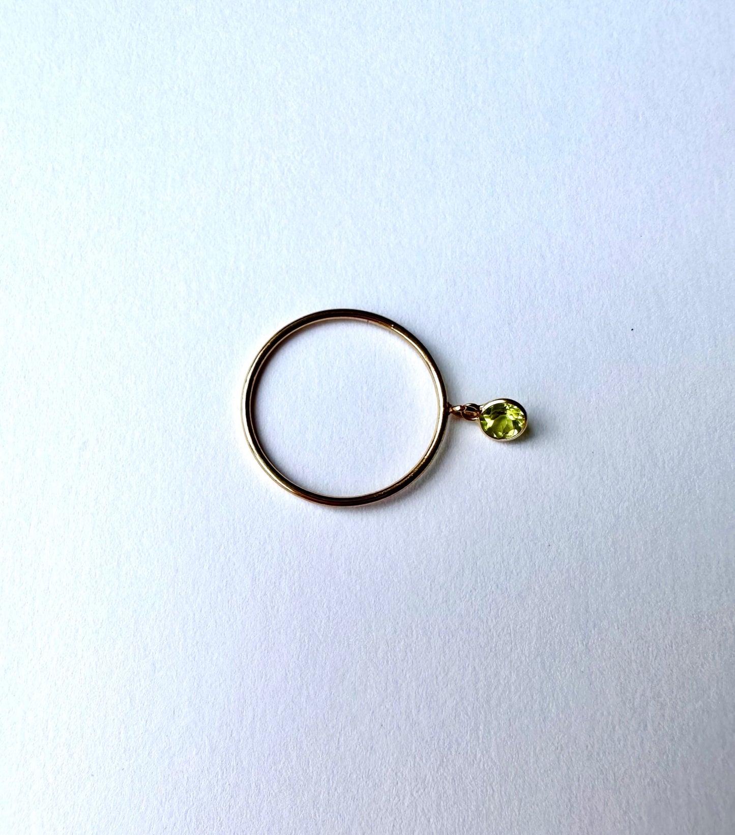 Peridot gemstone ring