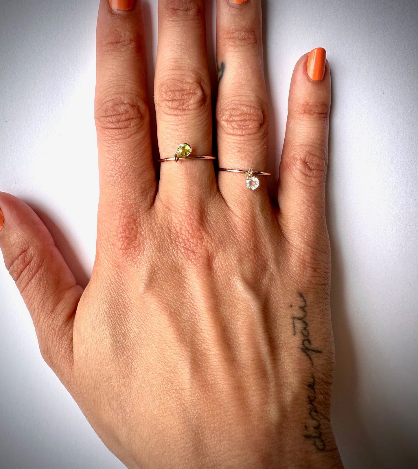 Peridot gemstone ring