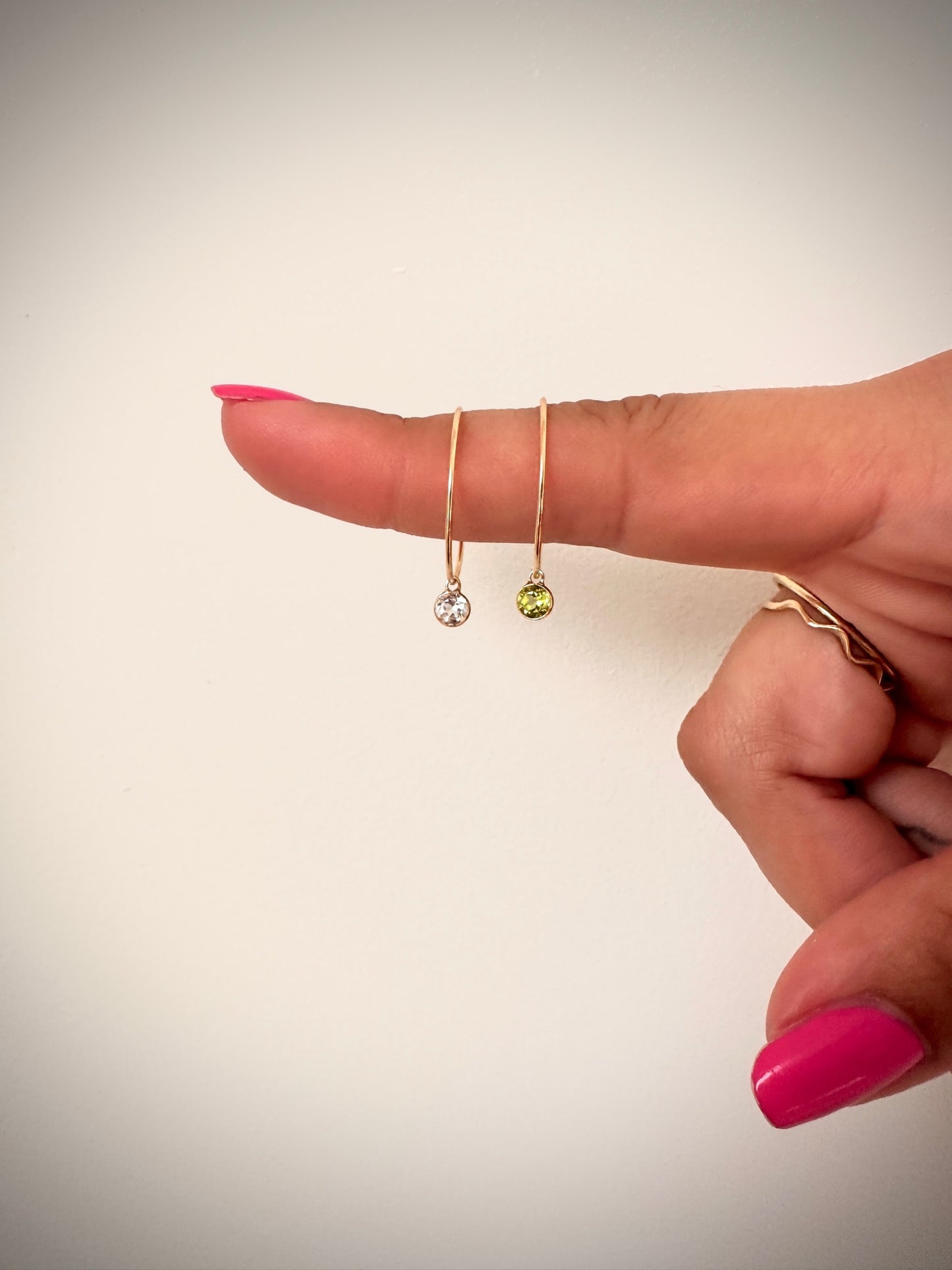 Gemstone hoops