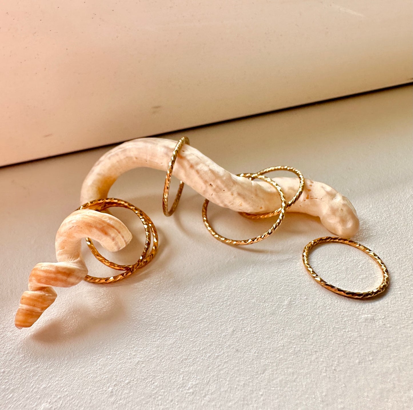 Sparkle stacking midi ring