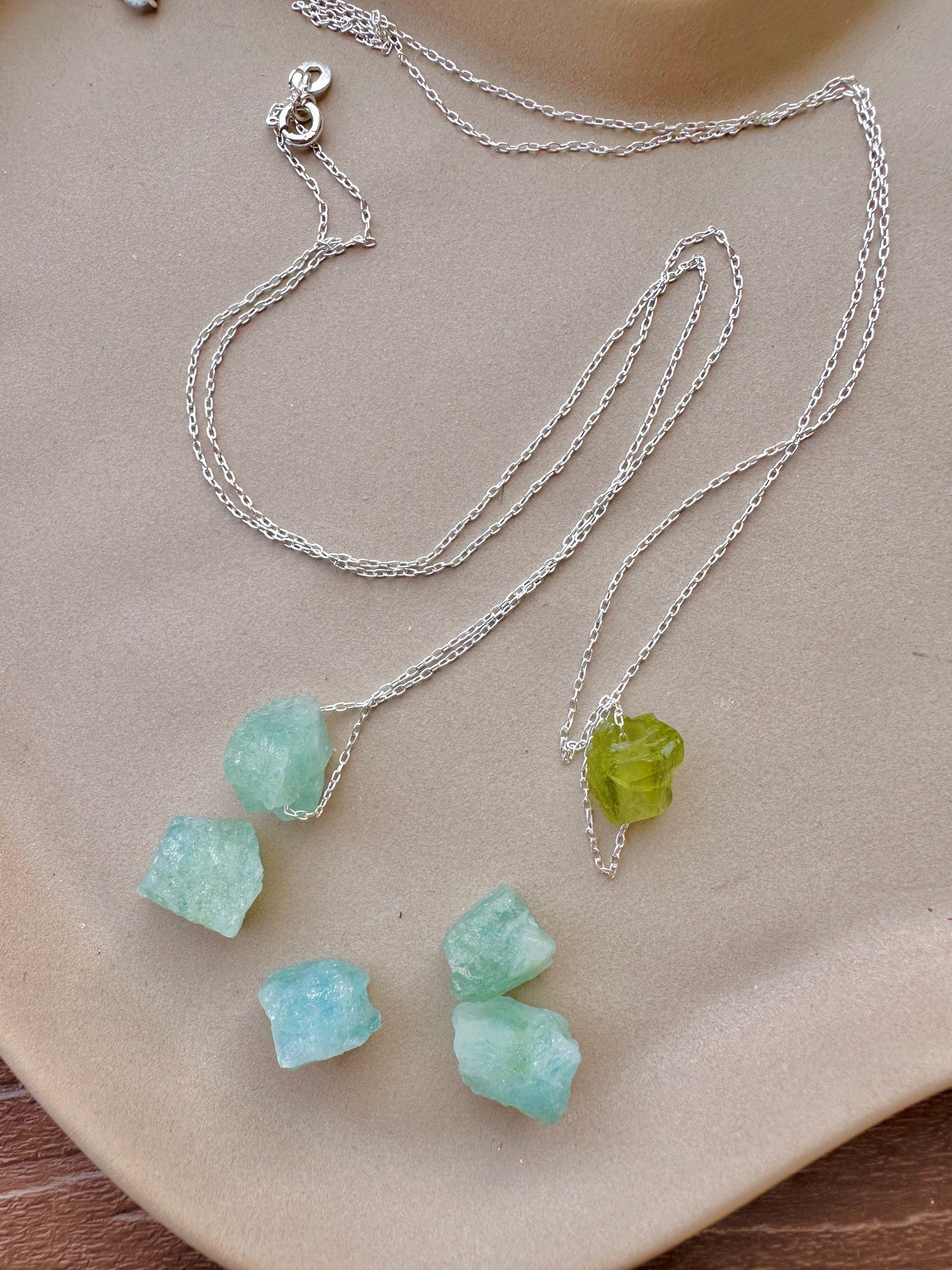 Rough gemstone chain