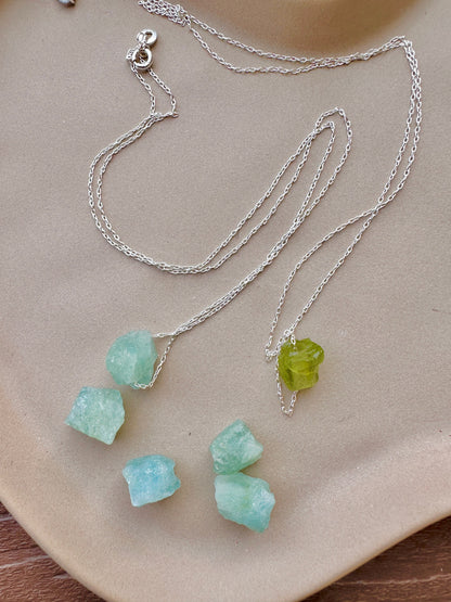 Rough gemstone chain